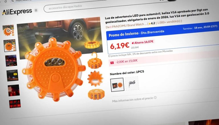 Facua detecta balizas ‘fake’ de seis euros con el texto ‘aprobada por DGT con geolocalizador’