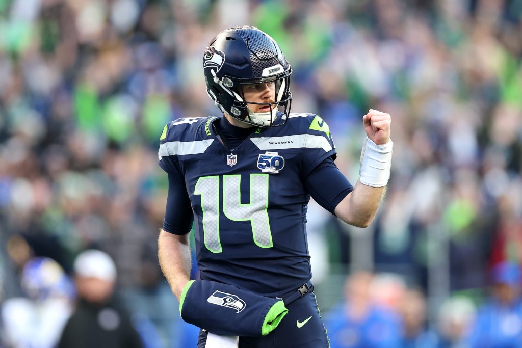 El qb de Seattle durante un juego de la NFL