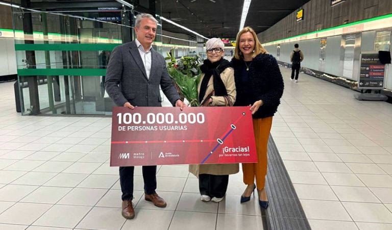 Metro de Málaga supera los 100 millones de viajeros transportados desde su puesta en servicio
