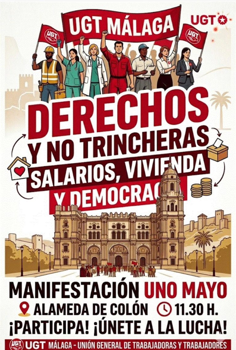 UGT y CCOO se movilizan este Primero de Mayo bajo el lema ‘Derechos, no trincheras. Salarios, vivienda y democracia’