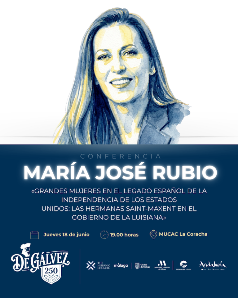María José Rubio protagoniza la quinta conferencia del ciclo “De Gálvez 250” en Málaga