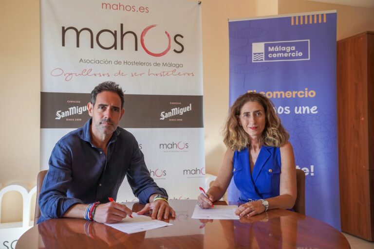 Málaga Comercio y MAHOS firman un convenio para fortalecer el comercio, la hostelería y los servicios de Málaga